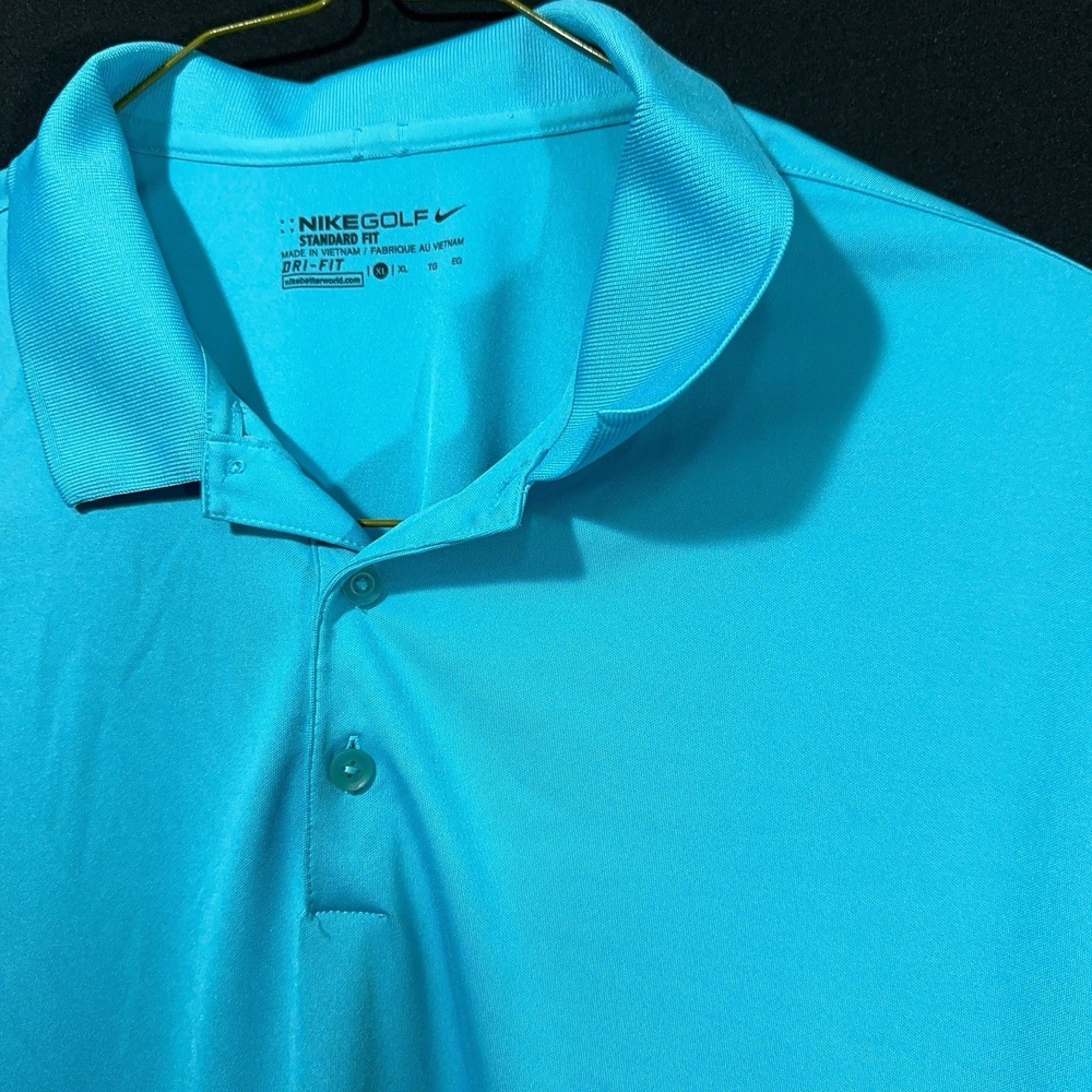 Nike Golf Men's XL Teal Dri-Fit Performance Polo Golf Shirt Vented Athletic Fit - Picture 2 of 11